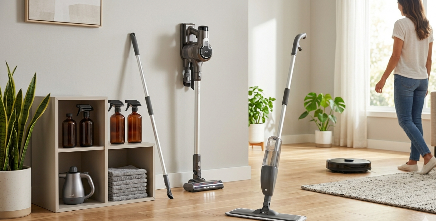 Innovative cordless vacuum and smart robot cleaner for effortless home maintenance - Jazl Cleaning Tools