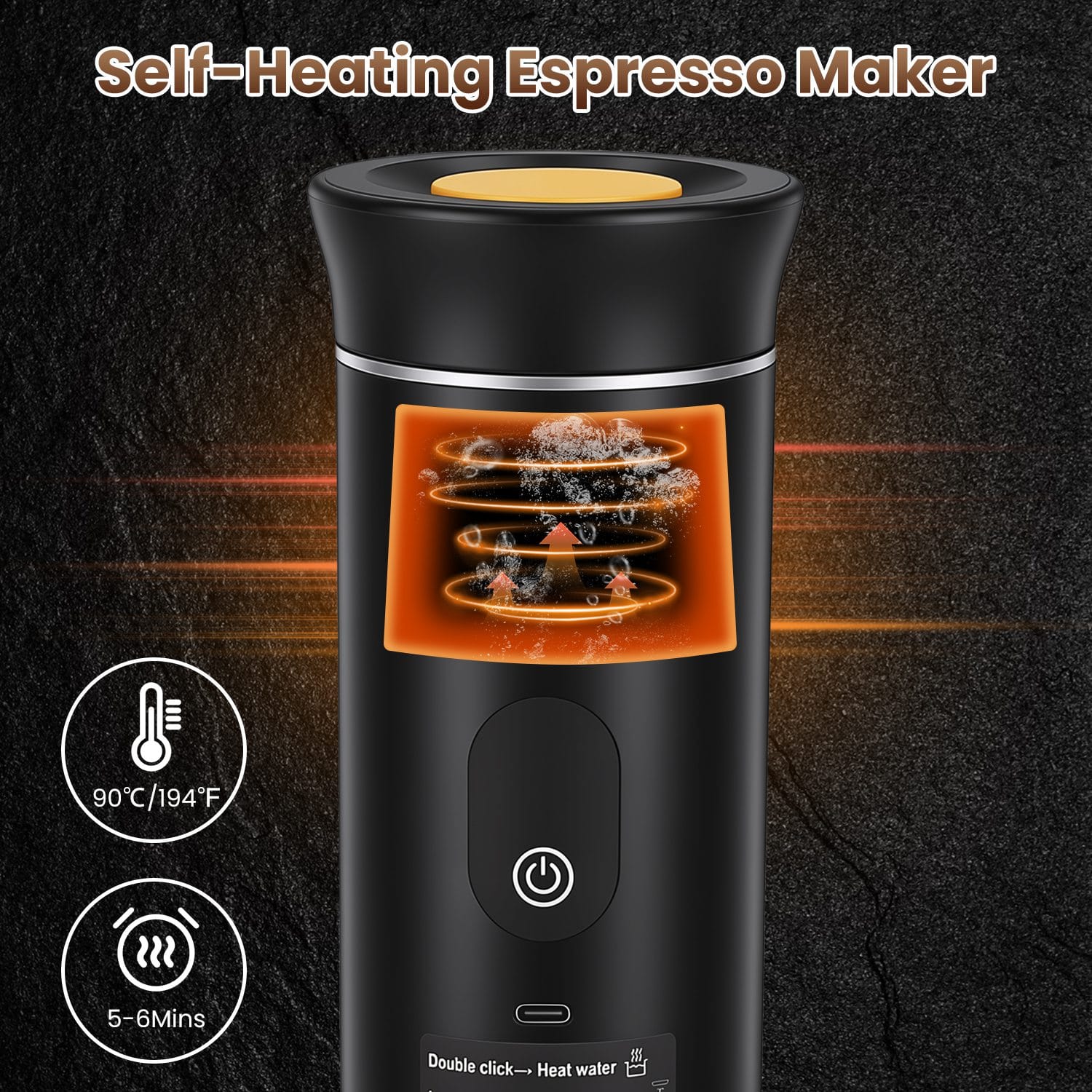 Jazl™ 3-in-1 Ultimate Portable Espresso Machine - Self-Heating & Cordless