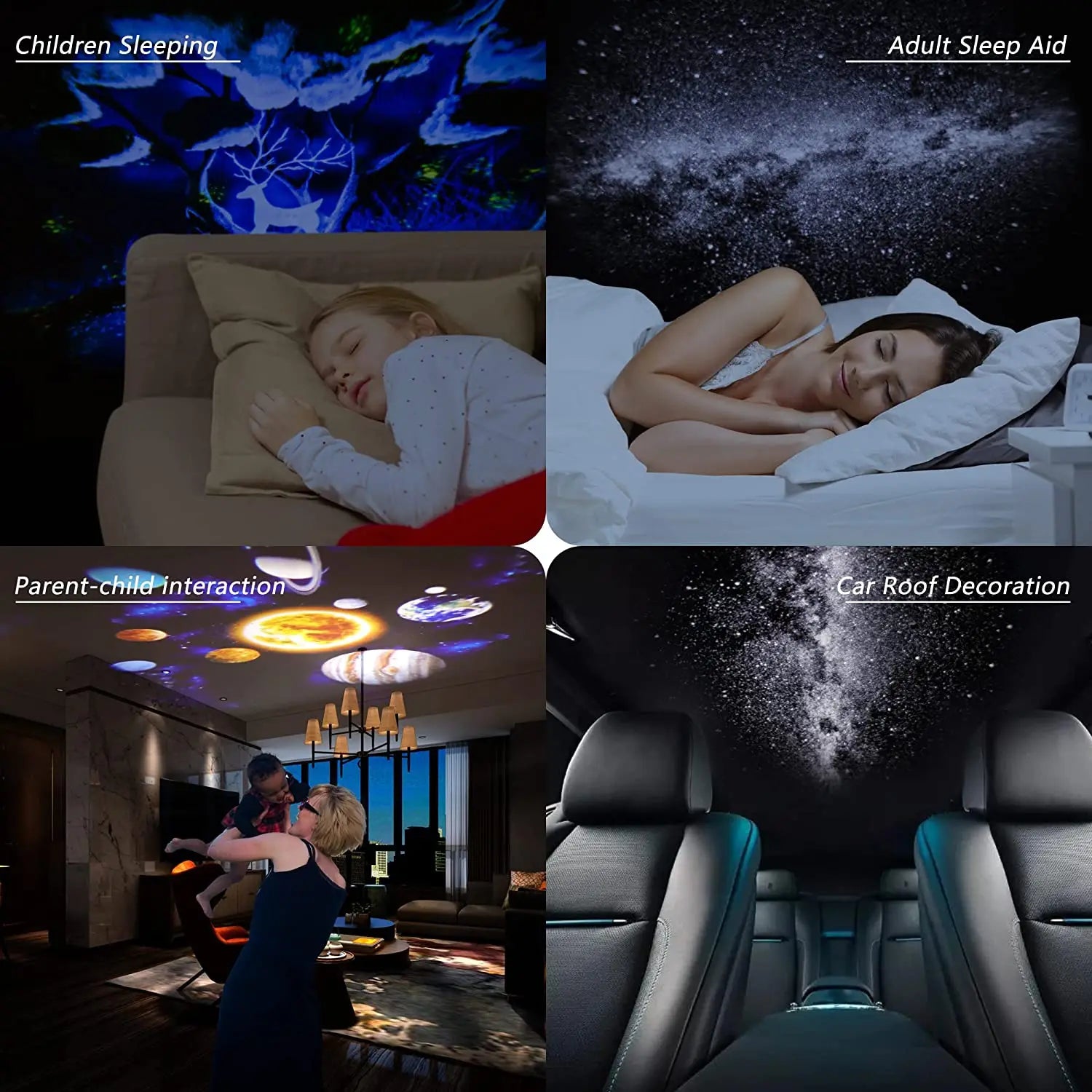 Galaxy Star Projector – 12-in-1 Rotating Planetarium Night Light for Bedroom & Kids