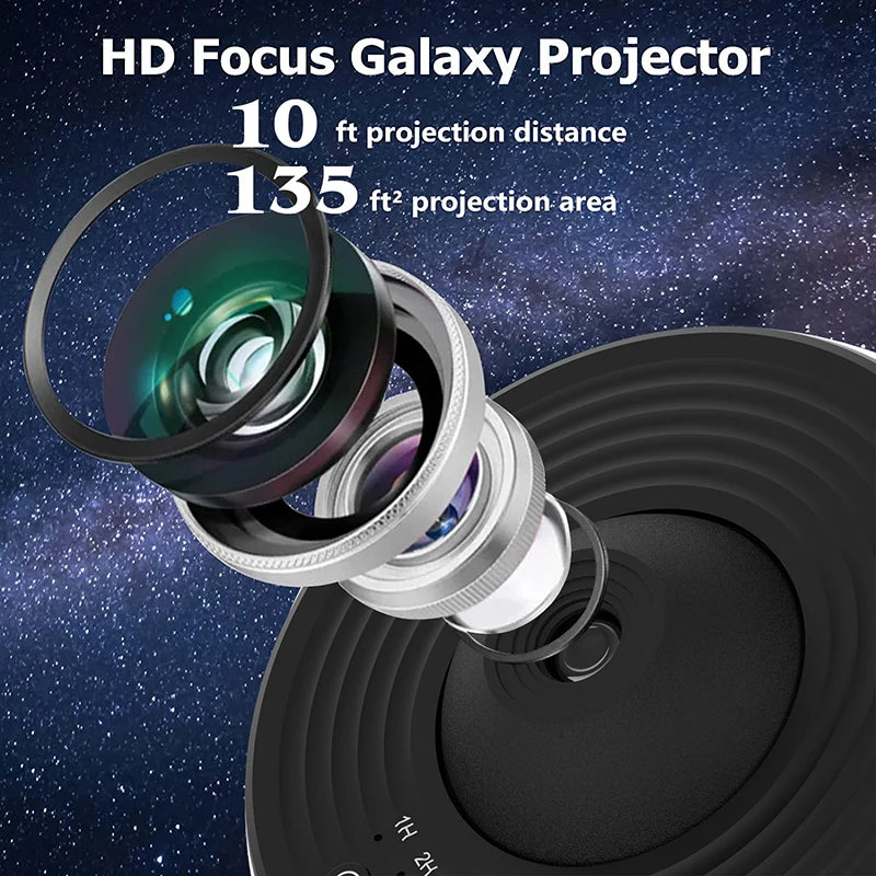 Galaxy Star Projector – 12-in-1 Rotating Planetarium Night Light for Bedroom & Kids