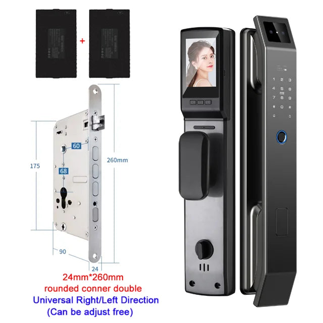 Jazl™ Smart Door Lock — 3D Face Recognition, Fingerprint, PIN & Camera | Keyless Entry Smart Home Security