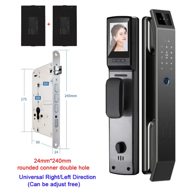 Jazl™ Smart Door Lock — 3D Face Recognition, Fingerprint, PIN & Camera | Keyless Entry Smart Home Security