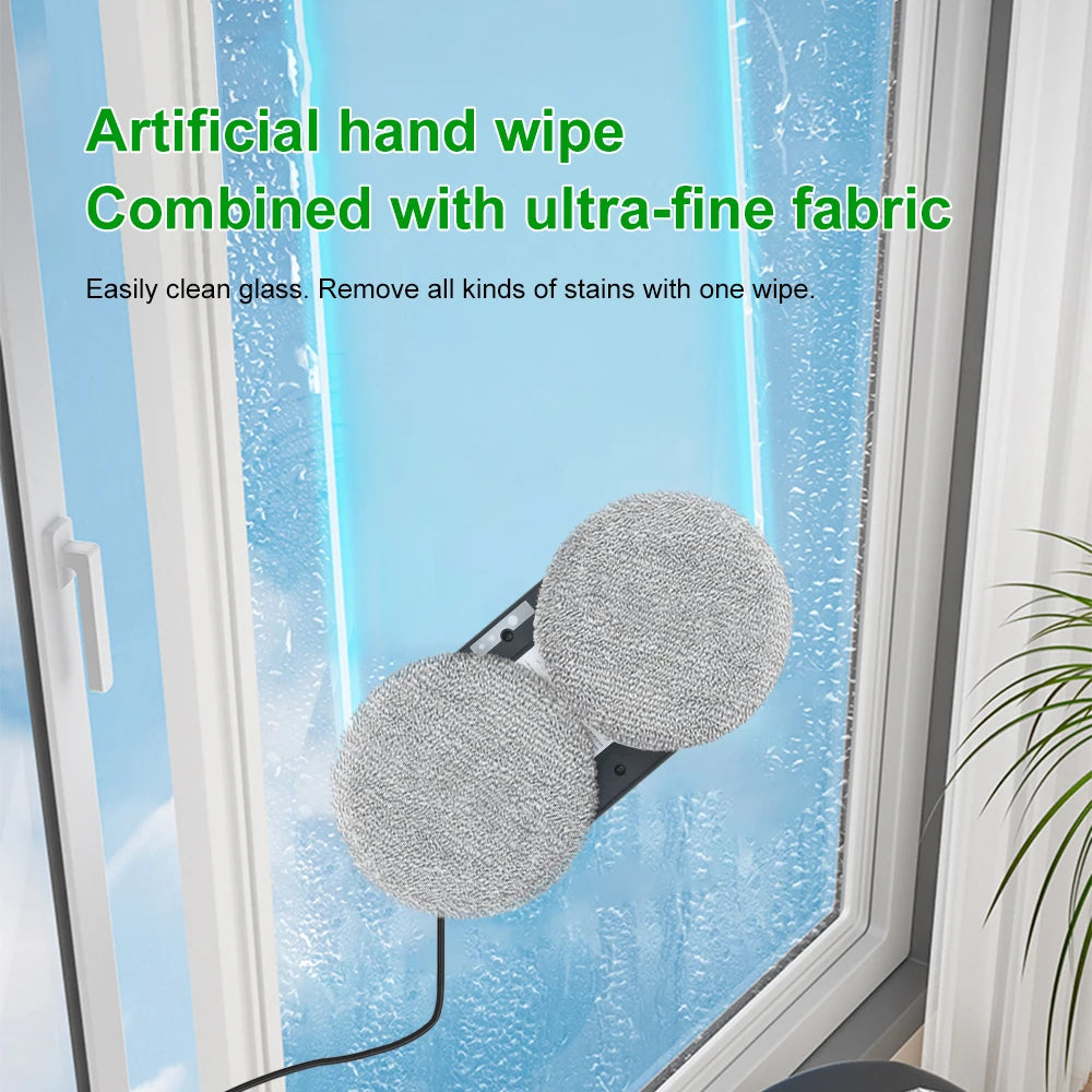 Intelligent window cleaning device simulating human hand wiping on glass surface