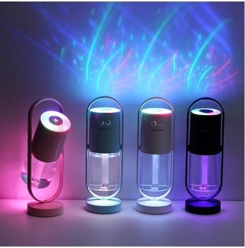 7-color LED mood light settings on smart diffuser