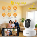 Smart 2K WiFi Security Camera – 360° PTZ Indoor Surveillance with Night Vision & Two-Way Audio