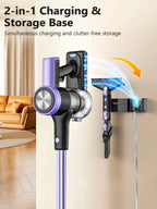 Cordless Vacuum Cleaner 500W 55KPa – Self-Standing Stick Vacuum with LED Display, 60 Min Runtime, Anti-Tangle Brush for Pet Hair & Carpet Cleaning