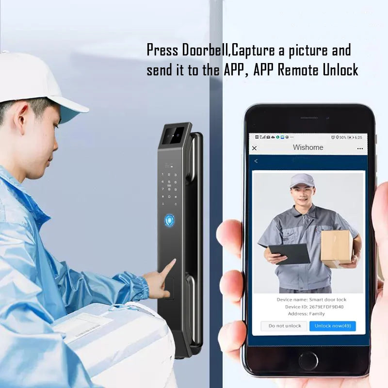 Jazl™ Smart Door Lock — 3D Face Recognition, Fingerprint, PIN & Camera | Keyless Entry Smart Home Security