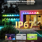 300FT Smart Permanent Outdoor Lights – RGB Color-Changing Eave Lights with App Control, Music Sync & Waterproof Design