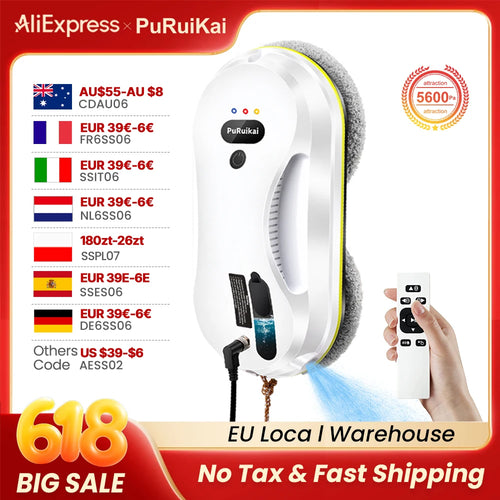 Automatic Window Cleaning Robot – Smart Glass Cleaner with Intelligent Edge Detection & Auto Water Spray