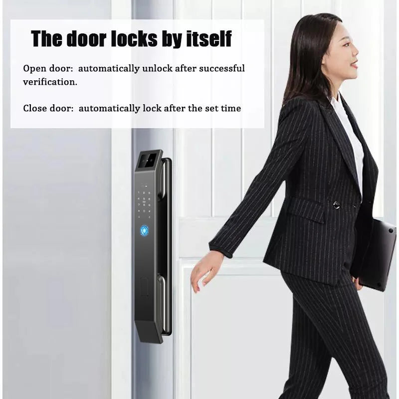 Jazl™ Smart Door Lock — 3D Face Recognition, Fingerprint, PIN & Camera | Keyless Entry Smart Home Security