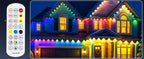 300FT Smart Permanent Outdoor Lights – RGB Color-Changing Eave Lights with App Control, Music Sync & Waterproof Design
