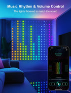 Smart RGB Curtain Lights – App Controlled LED Fairy Lights with DIY Patterns, Music Sync & Remote