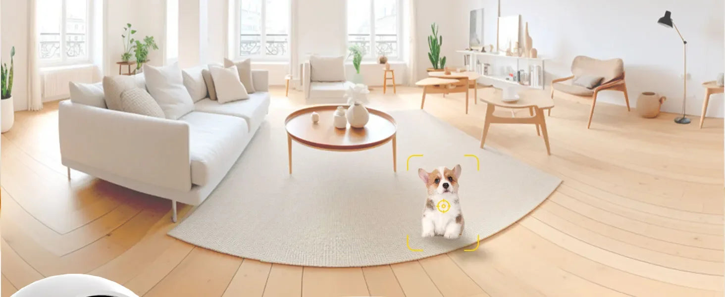 Smart 2K WiFi Security Camera – 360° PTZ Indoor Surveillance with Night Vision & Two-Way Audio