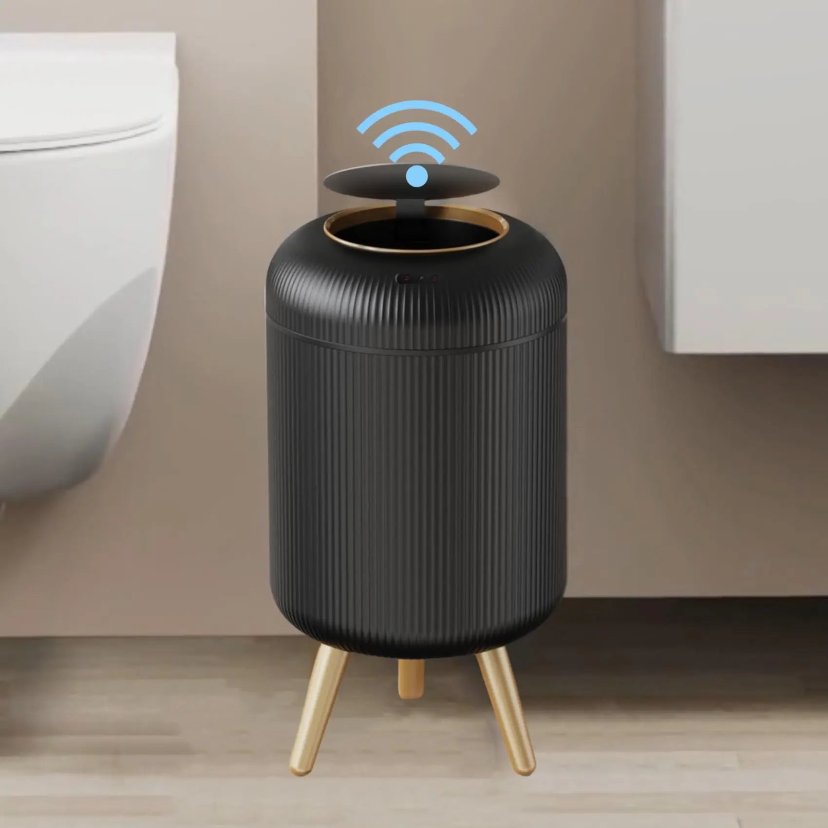 Modern Touchless Smart Trash Can – 10L Automatic Motion Sensor Waste Bin for Bathroom, Bedroom, and Home Office