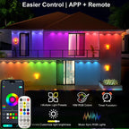 300FT Smart Permanent Outdoor Lights – RGB Color-Changing Eave Lights with App Control, Music Sync & Waterproof Design