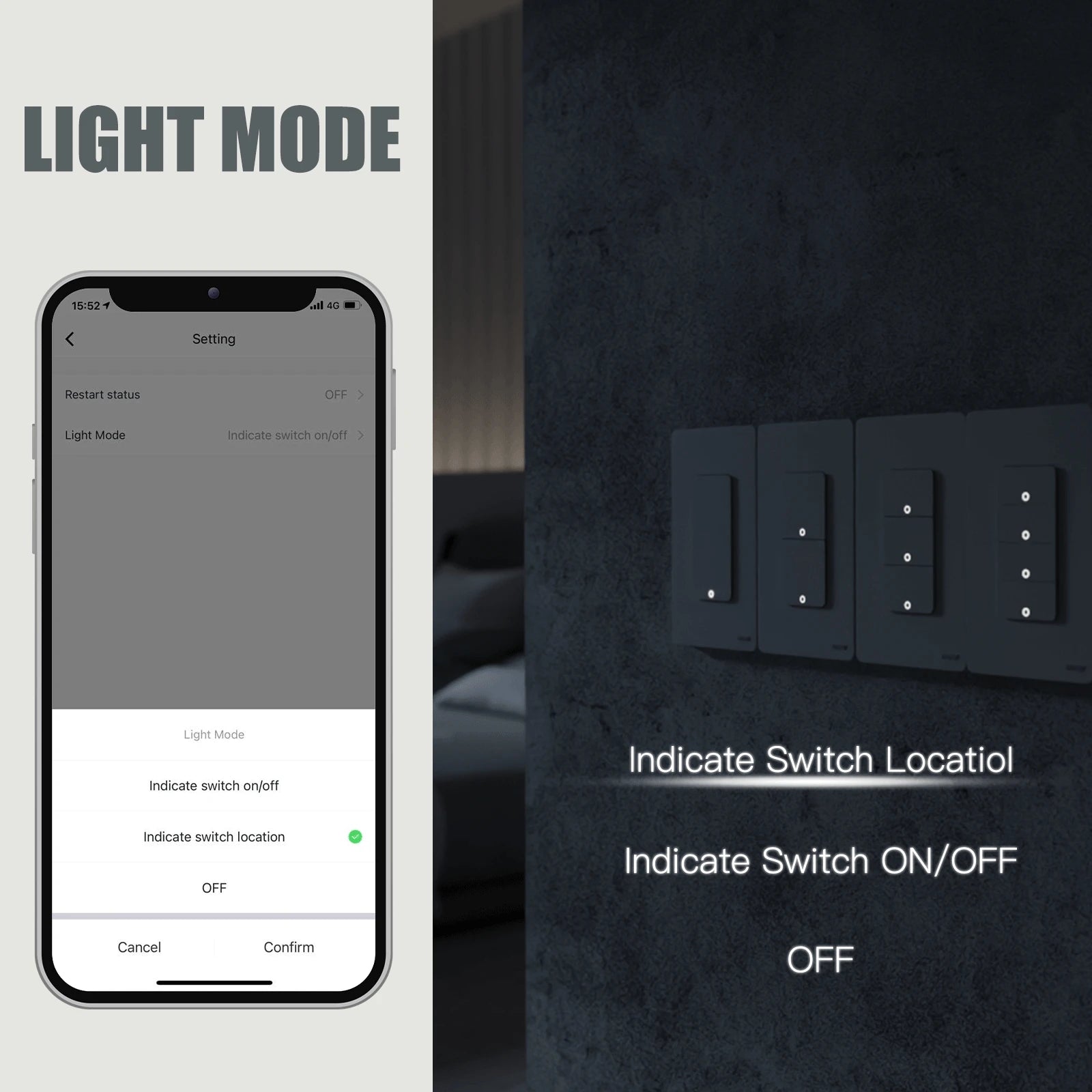 MOES Tuya WiFi Smart Light Switch – Single Pole Wall Switch Compatible with Alexa & Google Home (Neutral Wire Required)