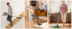 Cordless Vacuum Cleaner 500W 55KPa – Self-Standing Stick Vacuum with LED Display, 60 Min Runtime, Anti-Tangle Brush for Pet Hair & Carpet Cleaning