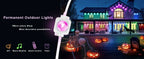300FT Smart Permanent Outdoor Lights – RGB Color-Changing Eave Lights with App Control, Music Sync & Waterproof Design