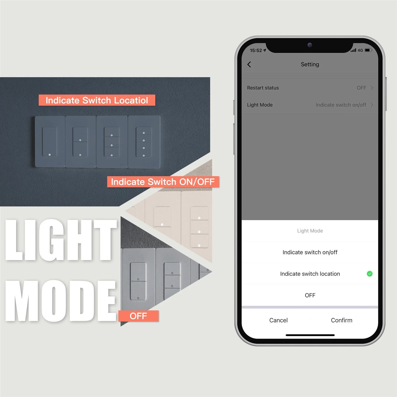 MOES Tuya WiFi Smart Light Switch – Single Pole Wall Switch Compatible with Alexa & Google Home (Neutral Wire Required)