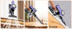 Cordless Vacuum Cleaner 500W 55KPa – Self-Standing Stick Vacuum with LED Display, 60 Min Runtime, Anti-Tangle Brush for Pet Hair & Carpet Cleaning