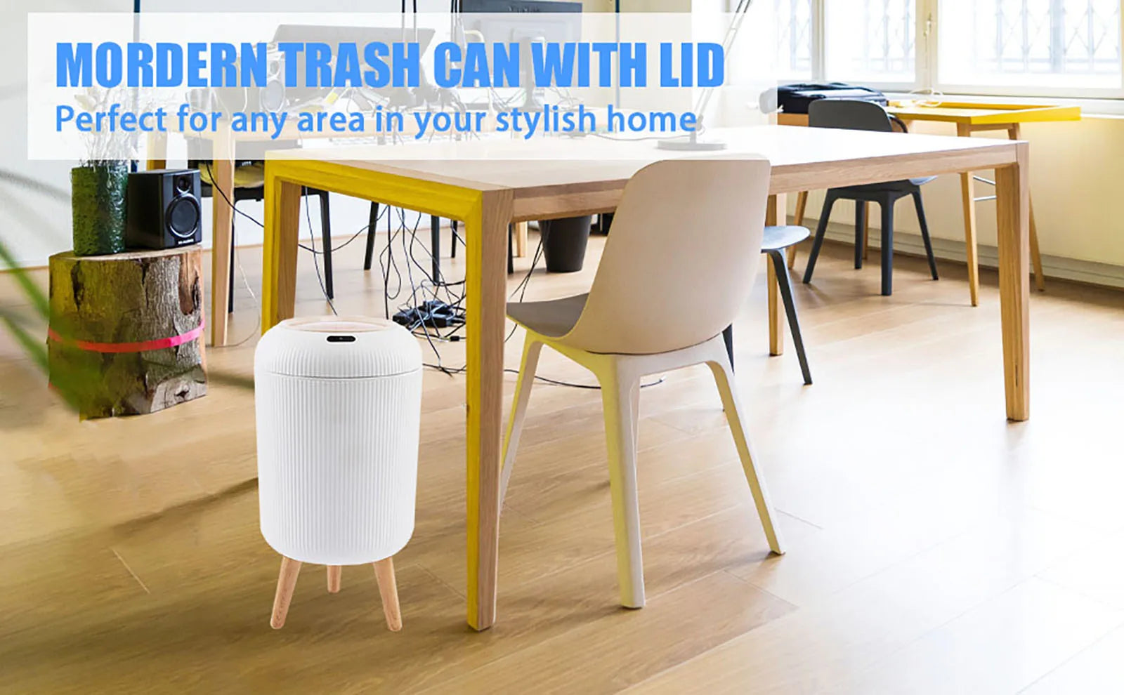 Modern Touchless Smart Trash Can – 10L Automatic Motion Sensor Waste Bin for Bathroom, Bedroom, and Home Office