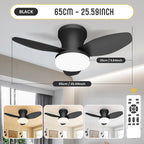 Smart Ceiling Fan with Light – 6-Speed Reversible Quiet Fan with Dimmable LED & Remote Control for Bedroom