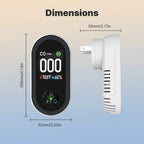 3-in-1 Carbon Monoxide Detector Plug-in – CO Alarm with Temperature & Humidity Display, Home Safety Monitor
