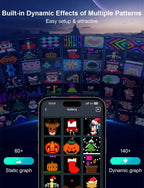 Smart RGB Curtain Lights – App Controlled LED Fairy Lights with DIY Patterns, Music Sync & Remote