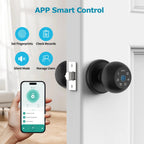 Jazl™ Smart Door Lock — Fingerprint, App Control & Touchscreen Keypad | Keyless Entry Electronic Door Lock for Home & Office Security