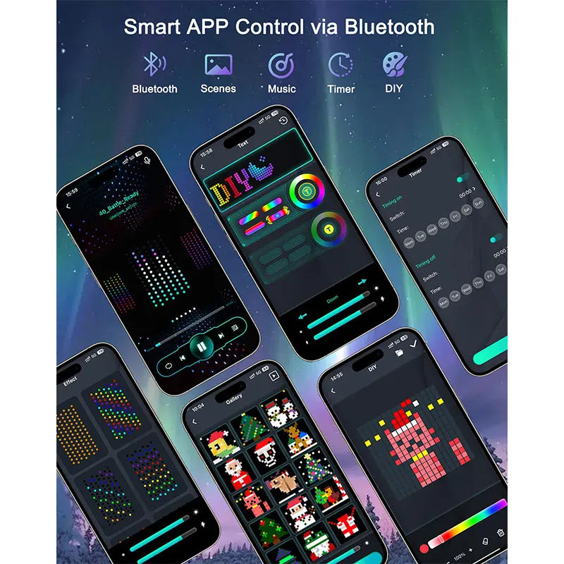 Smart RGB Curtain Lights – App Controlled LED Fairy Lights with DIY Patterns, Music Sync & Remote