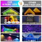 300FT Smart Permanent Outdoor Lights – RGB Color-Changing Eave Lights with App Control, Music Sync & Waterproof Design