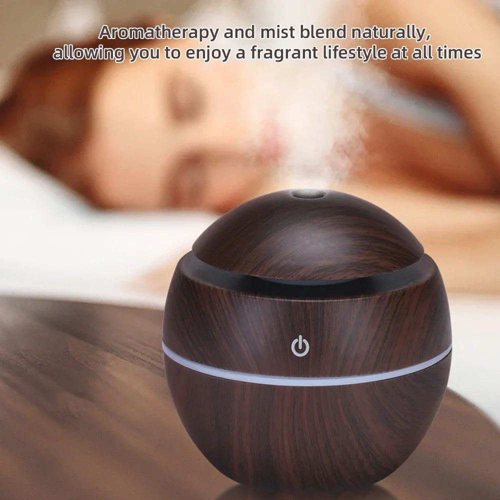 Smart Desk Humidifier Ultrasonic Cool Mist – Essential Oil Diffuser with Touch Control & Ambient RGB Lighting for Bedroom & Office