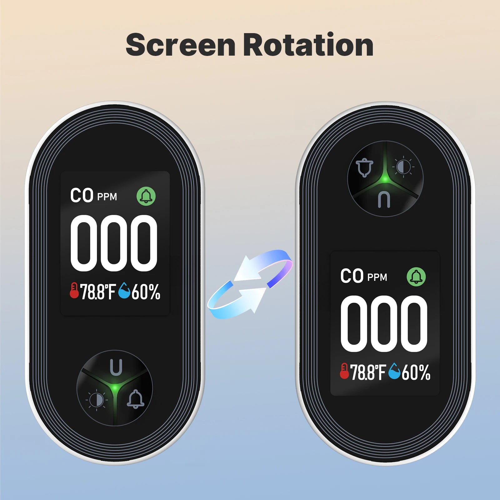 3-in-1 Carbon Monoxide Detector Plug-in – CO Alarm with Temperature & Humidity Display, Home Safety Monitor