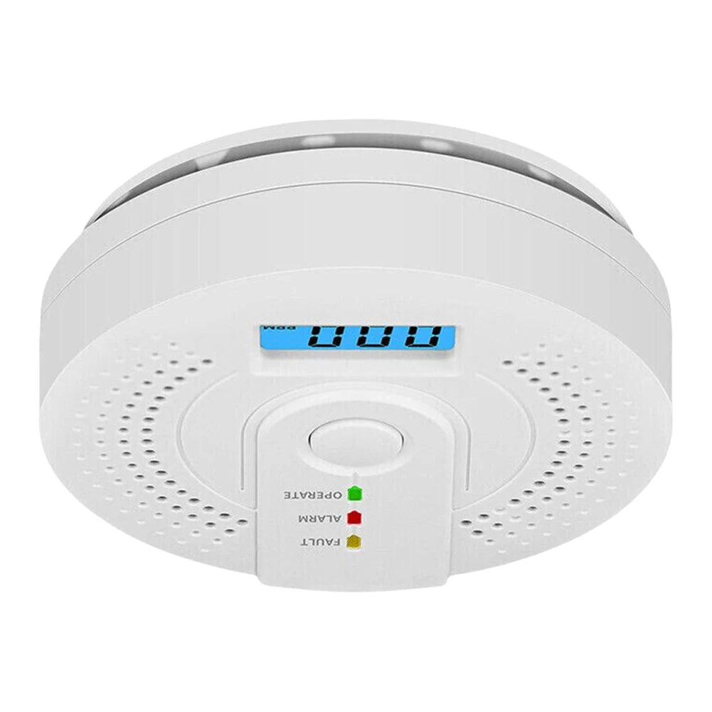 Digital Carbon Monoxide Detector – Battery Powered CO Alarm with LCD Display & Sound Warning for Home Safety