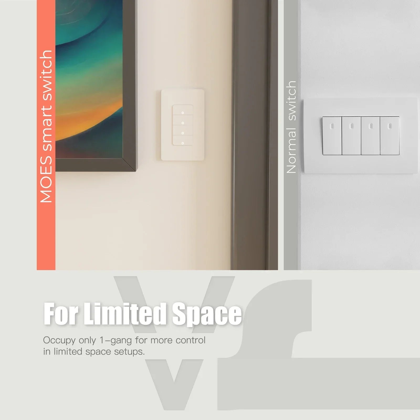 Zigbee Smart Light Switch – Tuya Smart Life Wall Switch (No Neutral Required) Works with Alexa & Google Home