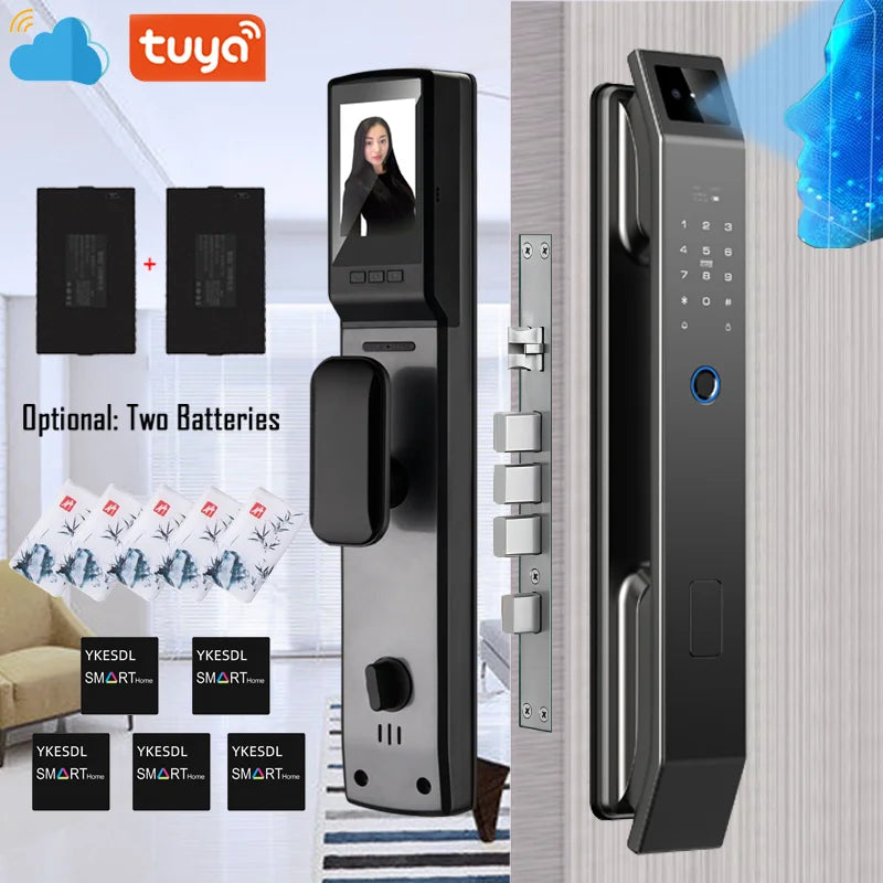 Jazl™ Smart Door Lock — 3D Face Recognition, Fingerprint, PIN & Camera | Keyless Entry Smart Home Security