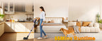 Cordless Vacuum Cleaner 500W 55KPa – Self-Standing Stick Vacuum with LED Display, 60 Min Runtime, Anti-Tangle Brush for Pet Hair & Carpet Cleaning