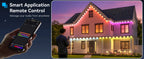 300FT Smart Permanent Outdoor Lights – RGB Color-Changing Eave Lights with App Control, Music Sync & Waterproof Design