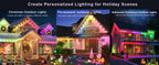 300FT Smart Permanent Outdoor Lights – RGB Color-Changing Eave Lights with App Control, Music Sync & Waterproof Design