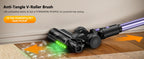 Cordless Vacuum Cleaner 500W 55KPa – Self-Standing Stick Vacuum with LED Display, 60 Min Runtime, Anti-Tangle Brush for Pet Hair & Carpet Cleaning