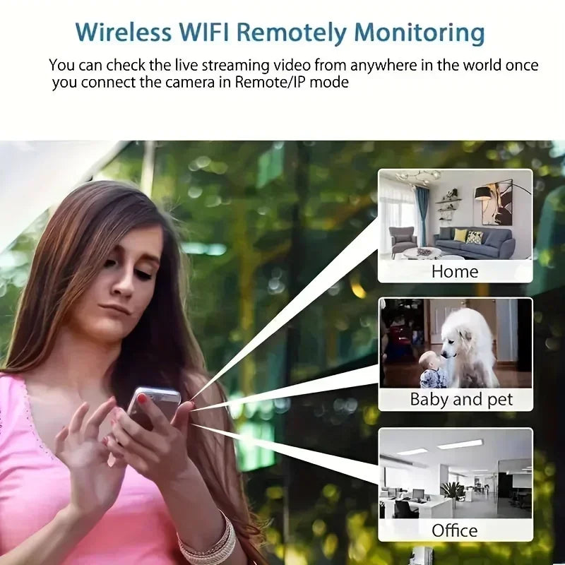 Mini WiFi Security Camera 1080P – Indoor HD Surveillance Cam with Night Vision & 2-Way Audio