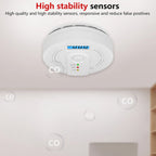 Digital Carbon Monoxide Detector – Battery Powered CO Alarm with LCD Display & Sound Warning for Home Safety