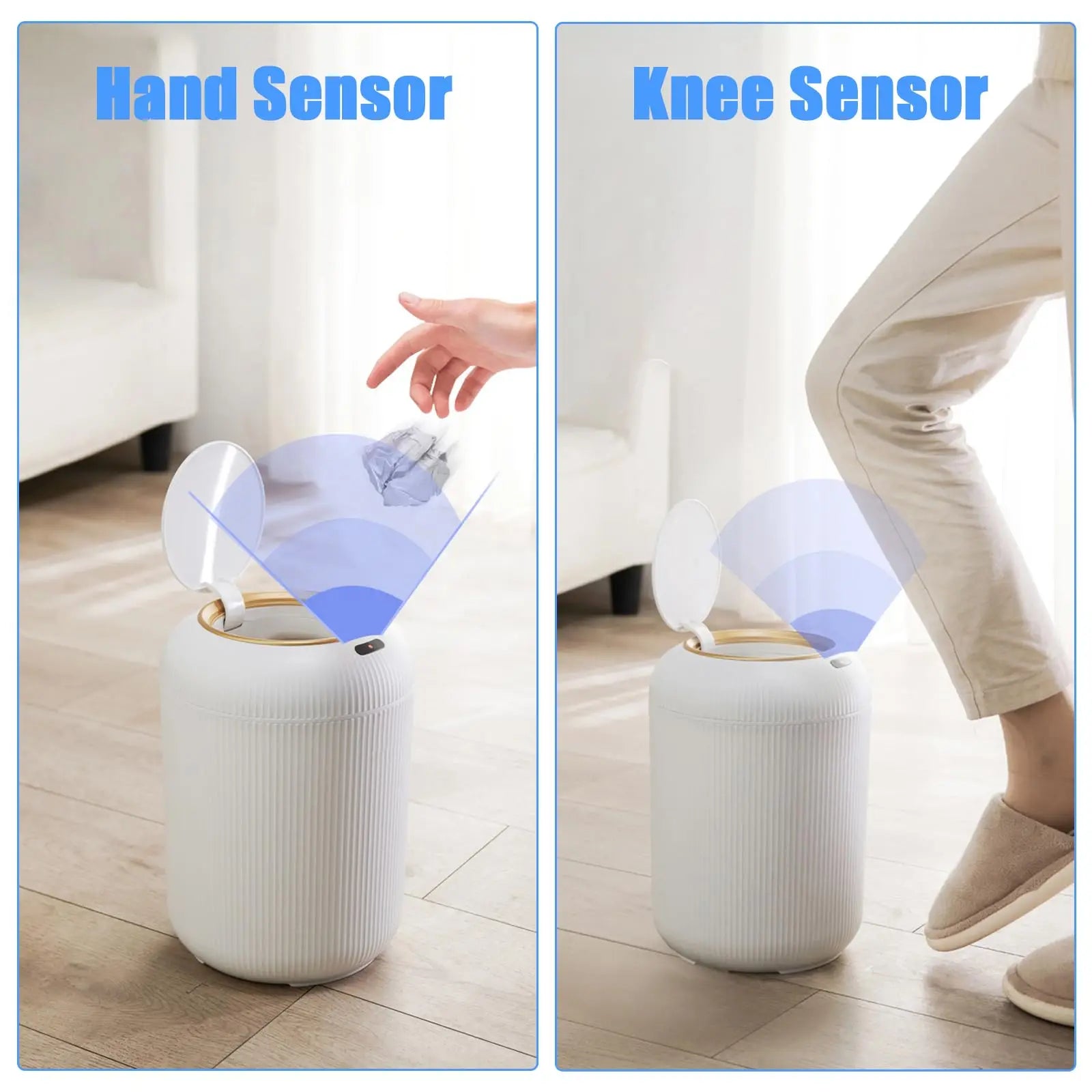 Modern Touchless Smart Trash Can – 10L Automatic Motion Sensor Waste Bin for Bathroom, Bedroom, and Home Office
