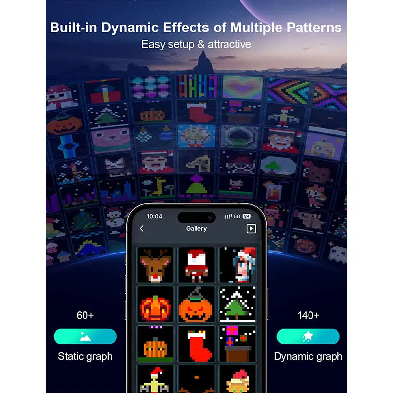 Smart RGB Curtain Lights – App Controlled LED Fairy Lights with DIY Patterns, Music Sync & Remote