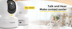Smart 2K WiFi Security Camera – 360° PTZ Indoor Surveillance with Night Vision & Two-Way Audio