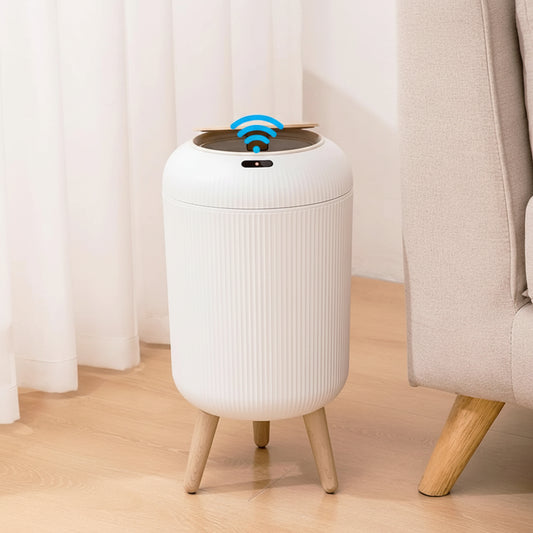 Whisper quiet motion sensor trash can operating in bedroom without disturbing sleep