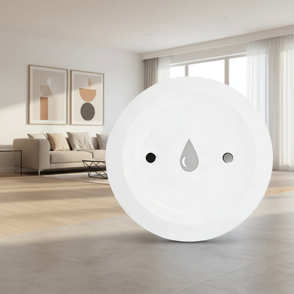 Tuya ZigBee smart water leak sensor with smartphone app flood alert notification