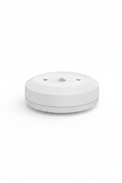 White round device with product specifications listed below on a white background