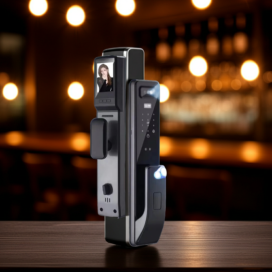 Jazl smart door lock with 3D face recognition and fingerprint keyless entry